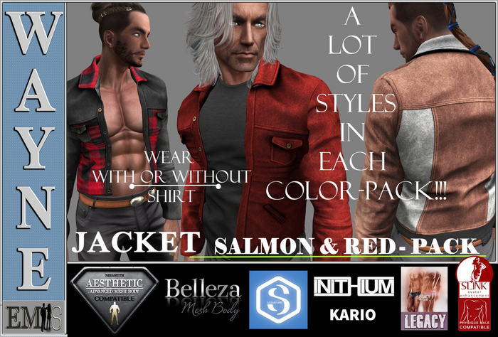 EMS - WAYNE JACKET - SALMON & RED PACK