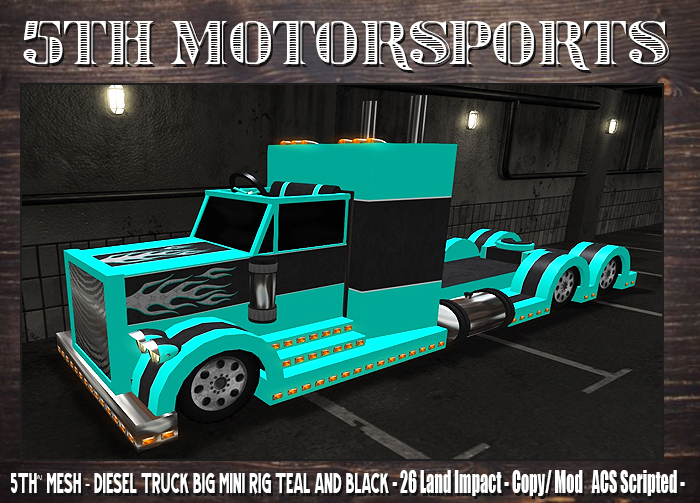 5TH~ Mesh Big Mini Rig V.2 ( Teal & Black )