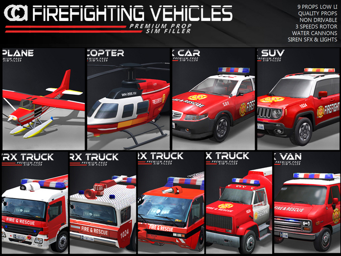 [CA] THE PREMIUM PROPS FIREFIGHTING VEHICLES