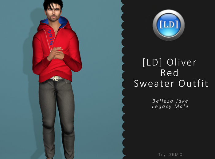 [LD] Oliver Red Sweater Outfit