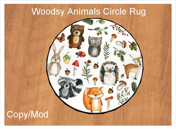 *CC* Woodsy Animals Circle Rug 