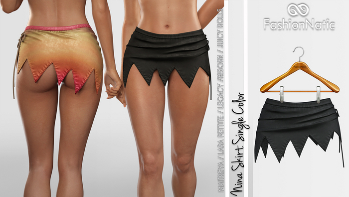 Nina Skirt Black - Maitreya, Petite, Legacy, Reborn, Rolls - FashionNatic