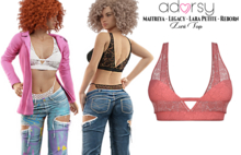 adorsy - Zuri Top Coral - Maitreya/Legacy/Lara Petite/Reborn-Juicy