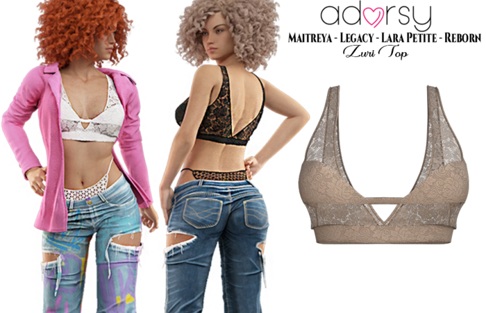 adorsy - Zuri Top Brown - Maitreya/Legacy/Lara Petite/Reborn-Juicy