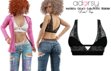 adorsy - Zuri Top Dark Black - Maitreya/Legacy/Lara Petite/Reborn-Juicy