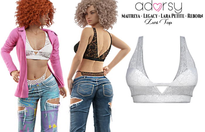 adorsy - Zuri Top White - Maitreya/Legacy/Lara Petite/Reborn-Juicy