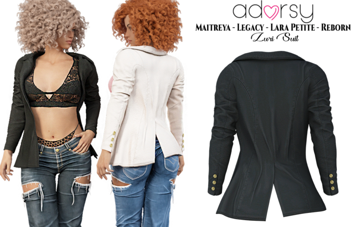 adorsy - Zuri Suit Black - Maitreya/Legacy/Lara Petite/Reborn-Juicy