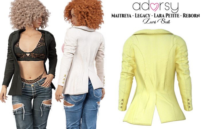 adorsy - Zuri Suit Yellow - Maitreya/Legacy/Lara Petite/Reborn-Juicy