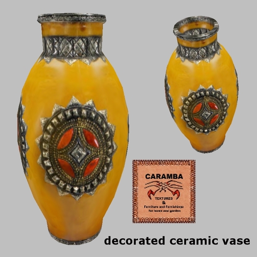 decorated ceramic vase