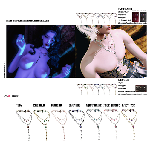 [MDN]-Fetish Ensemble necklace Ruby