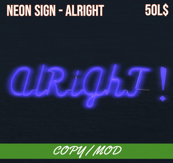 [Bits & Bytes] - Neon Sign - Alright