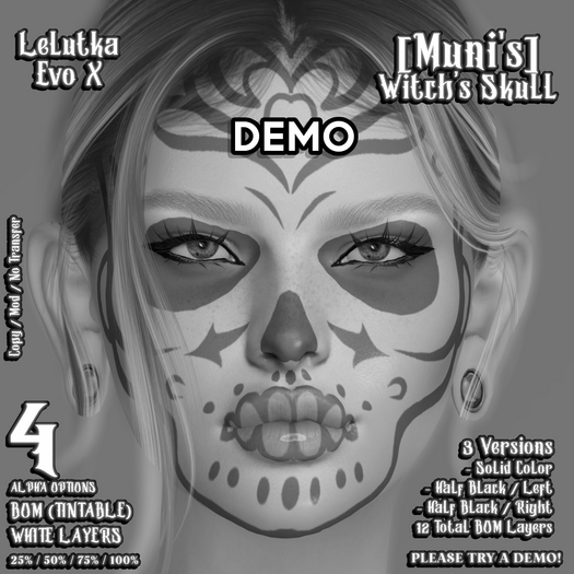 [ Muni's ]  Witch's Skull - Lelutka Evo X