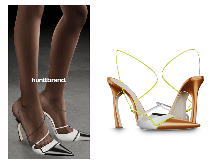 [HUNTT] - Kelly Pointed Pump - Orange