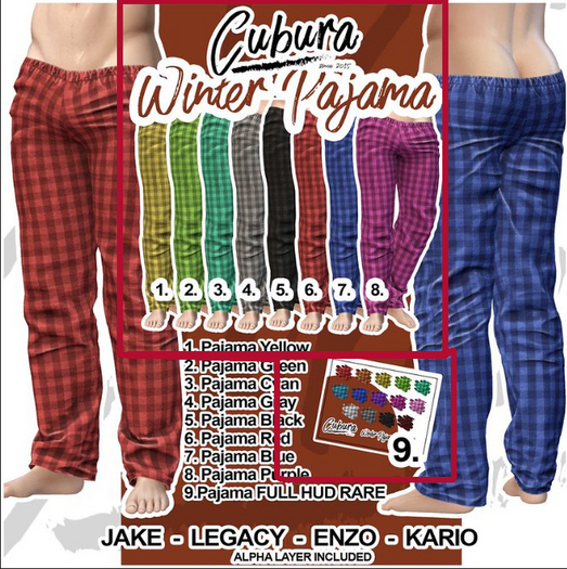 9.Cubura Winter Pajama RARE KARIO + hud (all colours)