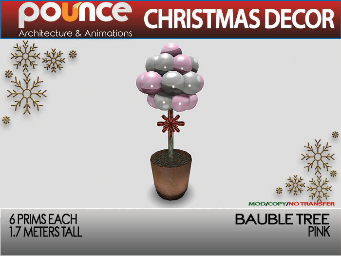 POUNCE - Bauble Tree Pink