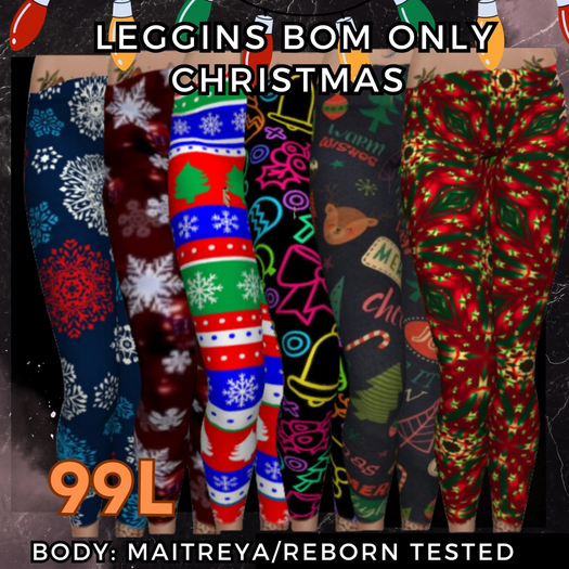 Vividly - BOM LEGGINGS CHRISTMAS