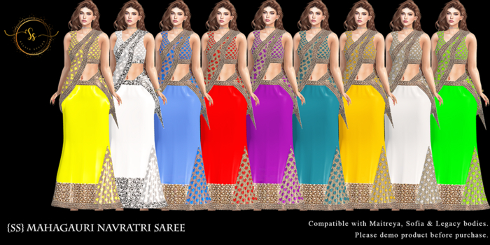 Mahagauri Navratri Saree FATPACK