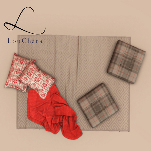 LouChara Believe Fireplace Cuddle Rug 