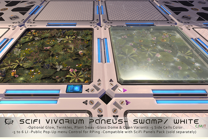 [CC] Vivarium Panel-Swamp, White Set