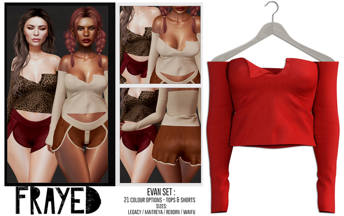 Frayed - Evan Top - Red
