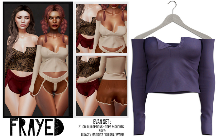 Frayed - Evan Top - Purple