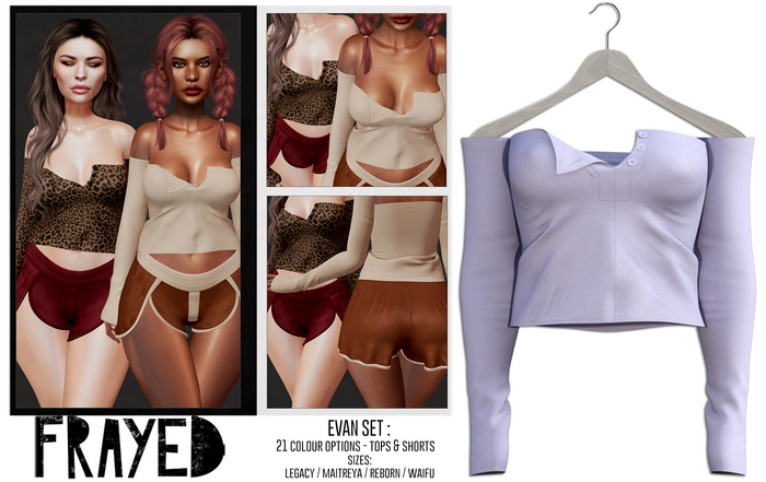 Frayed - Evan Top - Lilac