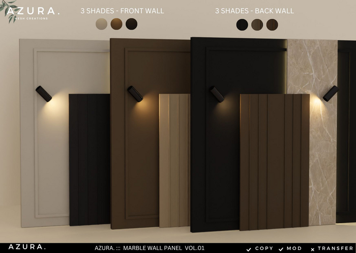 AZURA ::: MARBLE WALL PANEL VOL.01 - MINIMALIST COL. 
