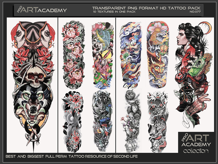 Tattoo Texture Map Second Life Marketplace - @PAA - Tattoo Texture Pack 77