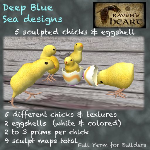 *RH* & DBS  Baby Chicks & Shell Set (crated)