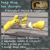 *RH* & DBS  Baby Chicks & Shell Set (crated)