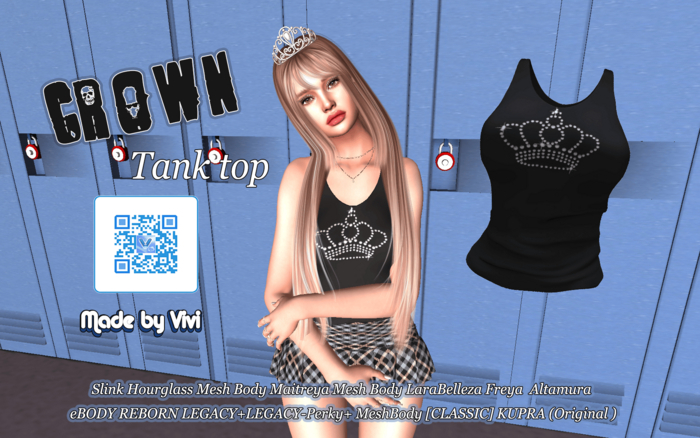 Tank top Rhinestone crown-Vivi