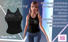 Tank top Believe rhinestones-Vivi