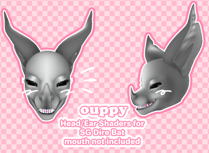{ouppy} dire bat head/ear psd kit