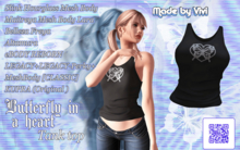 Tank top Butterfly in a heart Rhinestones- Vivi