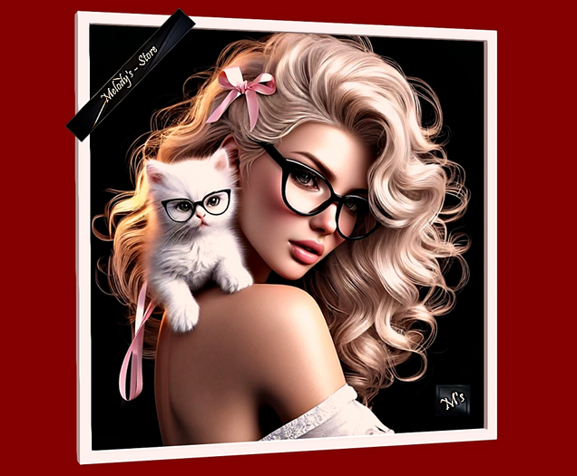 M's - Picture - Girl with a white cat