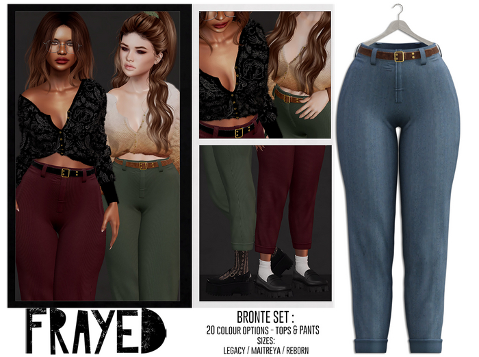 Frayed - Bronte Pants - Blue
