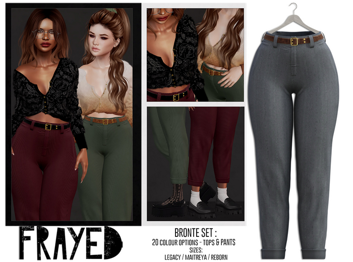 Frayed - Bronte Pants - Grey