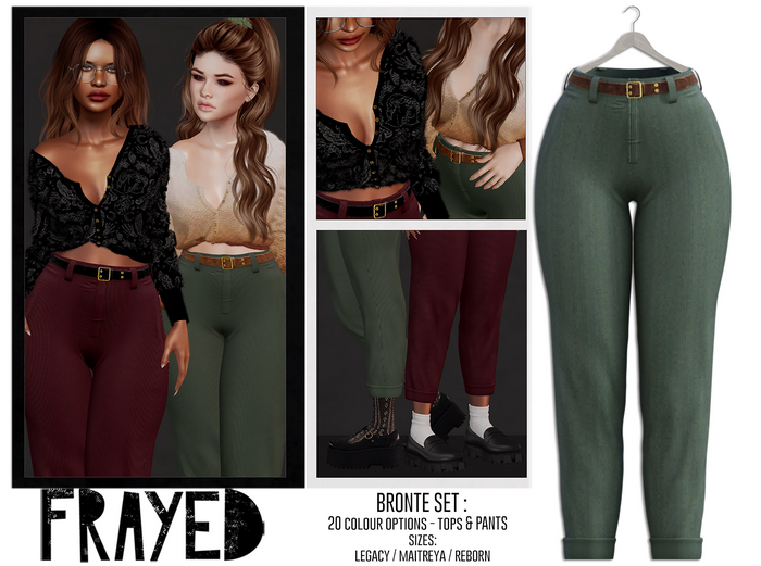 Frayed - Bronte Pants - Sage