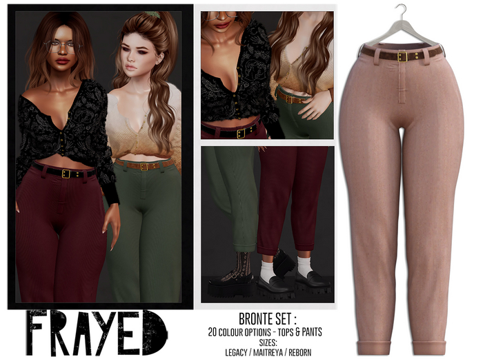 Frayed - Bronte Pants - Nude