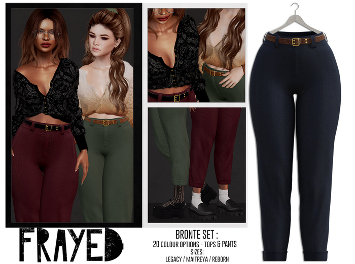 Frayed - Bronte Pants - Navy