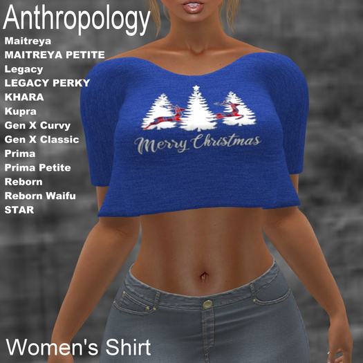 Merry Christmas (White Pines) Women's Shirt (WZZ X)