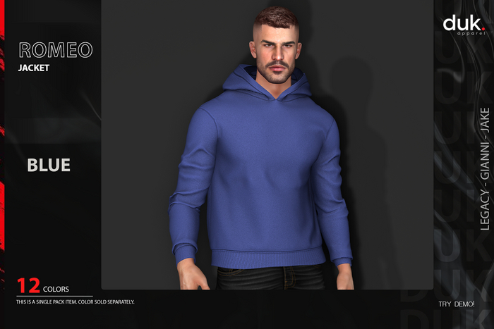 [DUK] - Romeo Jacket Hoodie - Blue - Wear