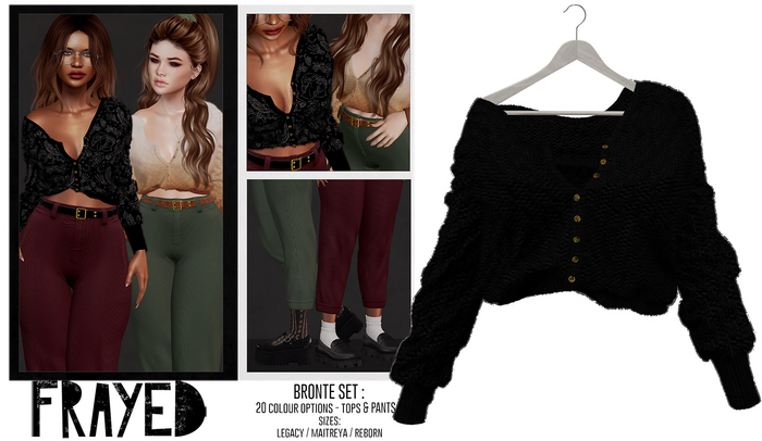Frayed - Bronte Cardy - Black