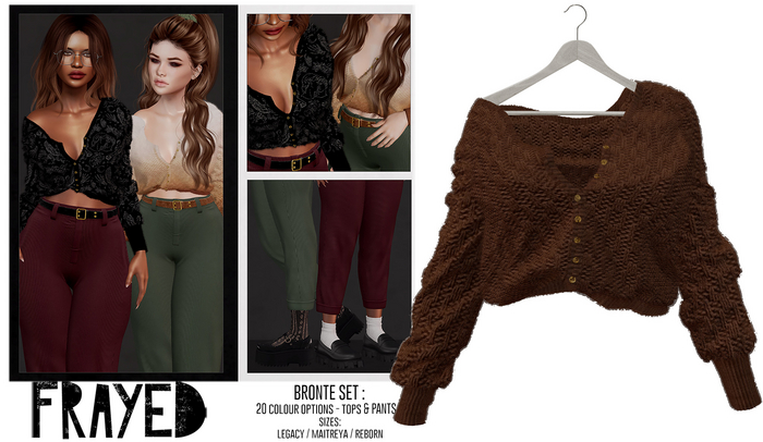 Frayed - Bronte Cardy - Brown