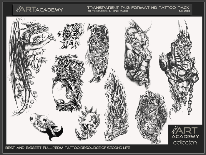 Tato Texture Second Life Marketplace - @PAA - Tattoo Texture Pack 293