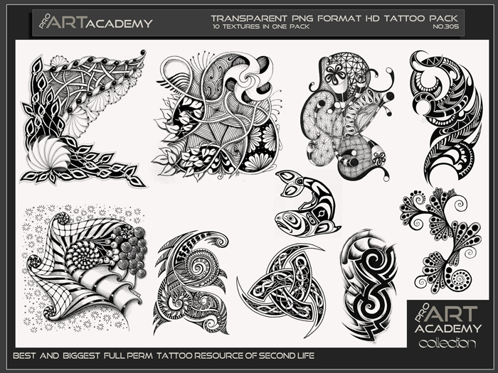 Second Life Marketplace - @PAA - Tattoo Texture Pack 305
