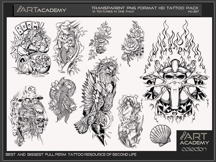 Second Life Marketplace - @PAA - Tattoo Texture Pack 327