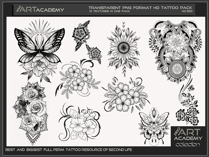 Second Life Marketplace - @PAA - Tattoo Texture Pack 330