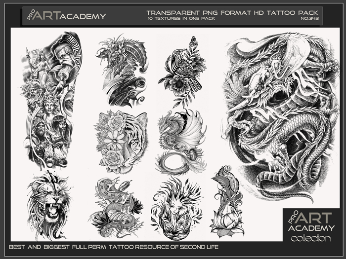 Second Life Marketplace - @PAA - Tattoo Texture Pack 343
