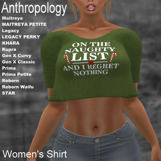 On the naughty list and I regret nothing. Women's Shirt (WZZ X)